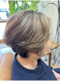 ハイライト×マニキュア