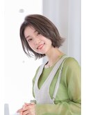 前髪なし切りっぱなしボブ　京都美容室