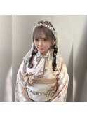 成人式前撮り　ツインテール