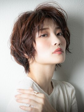 カバーヘアアンドスパ ブリス 浦和(COVER HAIR&SPA bliss) くすみベージュミニウルフカットひし形ショートu浦和30代40代