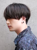 黒髪マッシュナチュラルマッシュメンズヘア韓国ツーブロック