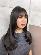 ココ 西葛西南口店(COコ) レイヤーカットハッシュカット小顔顔周りレイヤー黒髪ロング