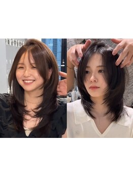 輪郭に合わせた似合わせカットで、自分らしさを引き出す！心地よい空間で特別なひとときを楽しんで。