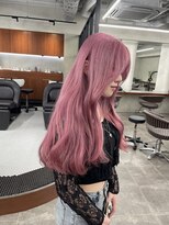 ニコ トウキョウ 渋谷(nico TOKYO)&nbsp;ダブルカラーチェリーレッドピンクブラウン韓国レイヤーロング