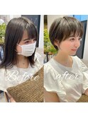 【３０代４０代５０代】マッシュショート/豊中/小顔/顔周り