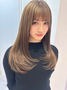 【MONA】レイヤーカット/ワンカール/透明感カラー/ラテカラー