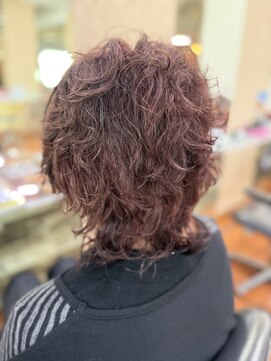 アークスヘアー 20代30代40代くせ毛風パーマ丸みショート小顔カット抜け感