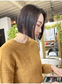 NUDE ミニボブ切りっぱなしボブ前下がりボブ ワンレンボブ