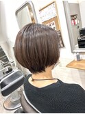 大人美人ショートボブ×髪質改善×艶ブラウン
