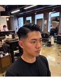 ツーブロックショートカルマヘアスリックバックジェットフェード