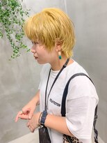 テトヘアー(teto hair)&nbsp;ボブウルフ、ショートウルフ、イエローカラー、テテ、バンタン