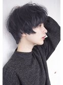 小顔マニッシュ黒髪ハンサムショート20代30代40代前下がりg