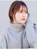 大人かわいいシースルーボブ