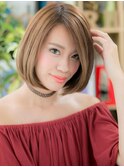 外国人風メルティカラー前下がりワンレンボブa志木20代30代40代
