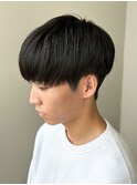 黒髪マッシュナチュラルマッシュメンズヘア韓国ツーブロック