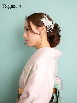 タグマル 訪問着着付けヘアセット☆和装シニヨン☆