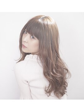 ルルディ バイ アフロディーテ銀座(luludi by APHRODITE) 黒髪/グレーベージュ/レイヤーロング/前髪パーマ/銀座