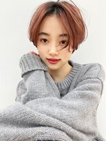 ホフ 大阪心斎橋店(F.O.F)&nbsp;ベージュインナーカラーショートボブレイヤーミディアム前髪