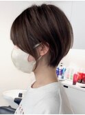ハイライトカラーミルクティーベージュケアブリーチダブルカラー
