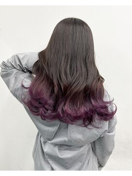 アンブルリュクス 中野(amble luxe) 【ワインレッド】【グラデーションカラー】【すそカラー】