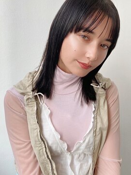 フィーリーカラー 大阪梅田店(feery color) ベージュインナーカラーショートボブレイヤーミディアム前髪