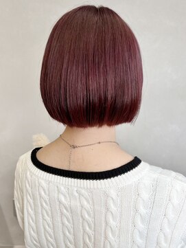 ミュラ(mulah) ブリーチなし暖色カラーチェリーブラウン*コンパクトボブ