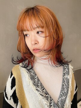 キャロルガーデンズ ボコカ 表参道(Carroll Gardens bococa) オレンジベージュ/デザインカラー/ブリーチ