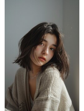 ラナ 新宿(lana) こなれミディアム/レイヤーカット/顔まわり/【lana hair 新宿】