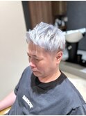 【メンズホワイトカラー × 白髪ぼかし】