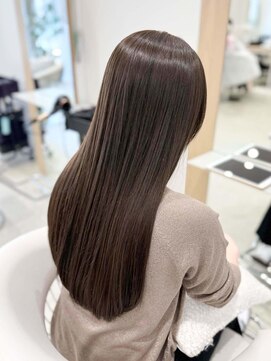 ノエシキカ(noe sikika) くびれヘア/アプリコットオレンジ/ハイライトカラー/栄l55