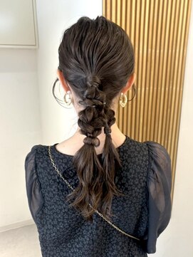 ムーン バイ ケンジ(moon by KENJE) 『Nanaka』ツイン編みおろし/結婚式ヘアセット