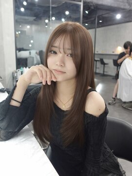 ラベル 渋谷(LAVEL) レイヤーカット/ブリーチなしオリーブベージュカラー