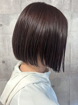 ティアトロアンドリミテバイティアトロ(teatro&limite by teatro) ラベンダーベージュ 切りっぱなしボブ 髪質改善 ダメージレス