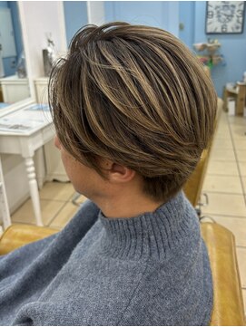 シャルティア 岩国(SHALLTIA) メンズバレイヤージュ【岩国ケアブリーチ】【岩国ダブルカラー】