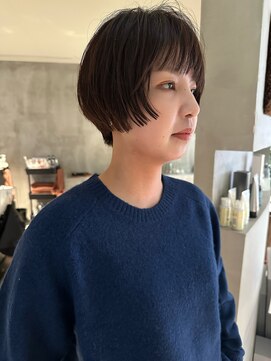 ハウ 心斎橋(how) 大人可愛い前下がりショートボブ/小顔効果/似合わせ/透明感◎
