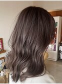 ブリーチなしダブルカラーで作る、透け感ショコラグレージュ