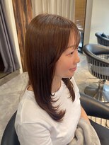 ヘアリゾート粋 トゥジュ 池袋東口店(tujuh) 艶髪ブラウン/ナチュラルレイヤーカット/顔まわりカット