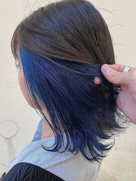 キコエル 三軒茶屋(kikoeru) 大人かわいいインナーブルーカラー[三軒茶屋]