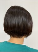 30代40代50代　前下がりボブ　大人ボブ　暗髪　ツヤ髪艶髪　美髪