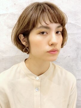 レトン 銀座(leton) オン眉/ボブ/カーキグレージュ/大人かわいい[東銀座/銀座]