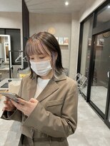 ムード カナザワ(mood kanazawa)&nbsp;顔まわりのブリーチのみ◎人気のインナーカラー