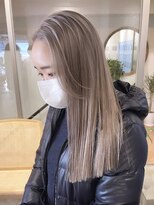 ミルクティーベージュダブルカラーインナーカラーケアブリーチ