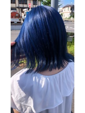 アース 郡山コスモス通り店(HAIR&MAKE EARTH) 色落ちまで綺麗ネイビーブルー