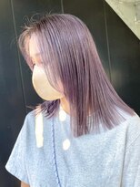 マックス フォー ヘアー(MAX FOR HAIR) 【デザインカラー】外ハネロブ×ラベンダーグレー◎