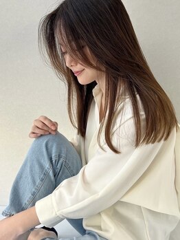 ソヨン 栄2号店(SOYON)の写真/その艶髪に『ドキッ』★憧れのストレートを再現したサラツヤHair♪ヘアの流行をプラスして☆