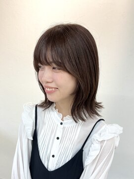 トト 船橋店(toto.) 黒髪/グレーベージュ/レイヤーロング/前髪パーマ[西船橋/津田沼]