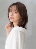 20代30代大人可愛い前髪/丸顔マチルダボブ/フェイスレイヤー
