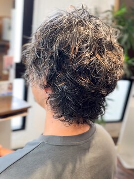 アトリエアルシュ(atelier ARCHE) ４０代大人メンズの斎藤工風ワイルドウルフパーマ