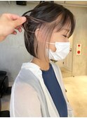 天神大名ダブルカラーショートボブショートカットケアブリーチ