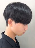 黒髪マッシュナチュラルマッシュメンズヘア韓国ツーブロック